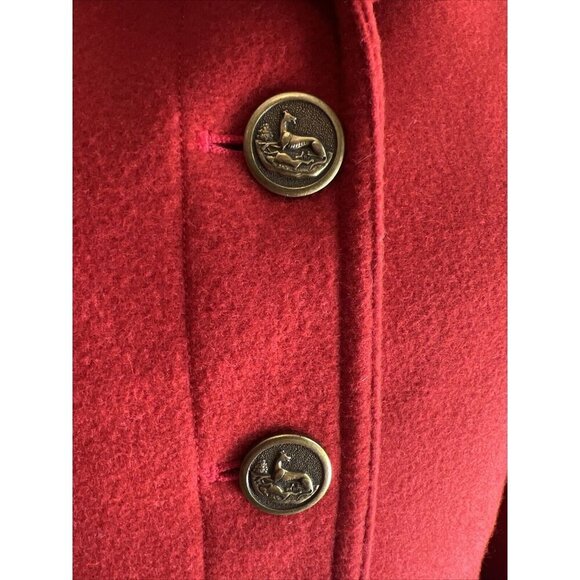 Ralph Lauren Blue Label Womens Jacket Size 8 Orange Wool Gold Buttons - Picture 2 of 10